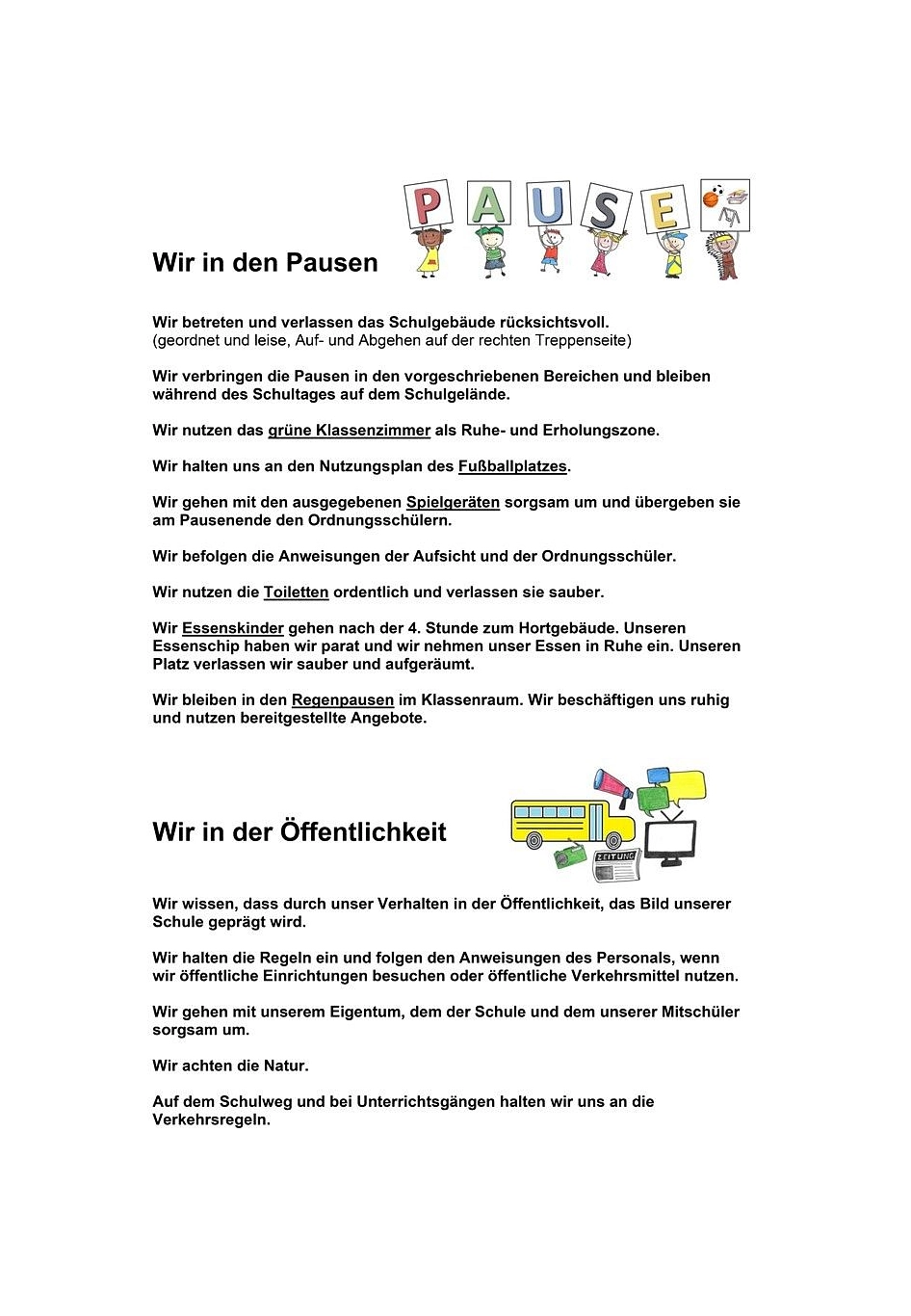 Abschnitt 2: Schul- und Hausordnung&nbsp;&copy;&nbsp;Gemeinde Dummerstorf